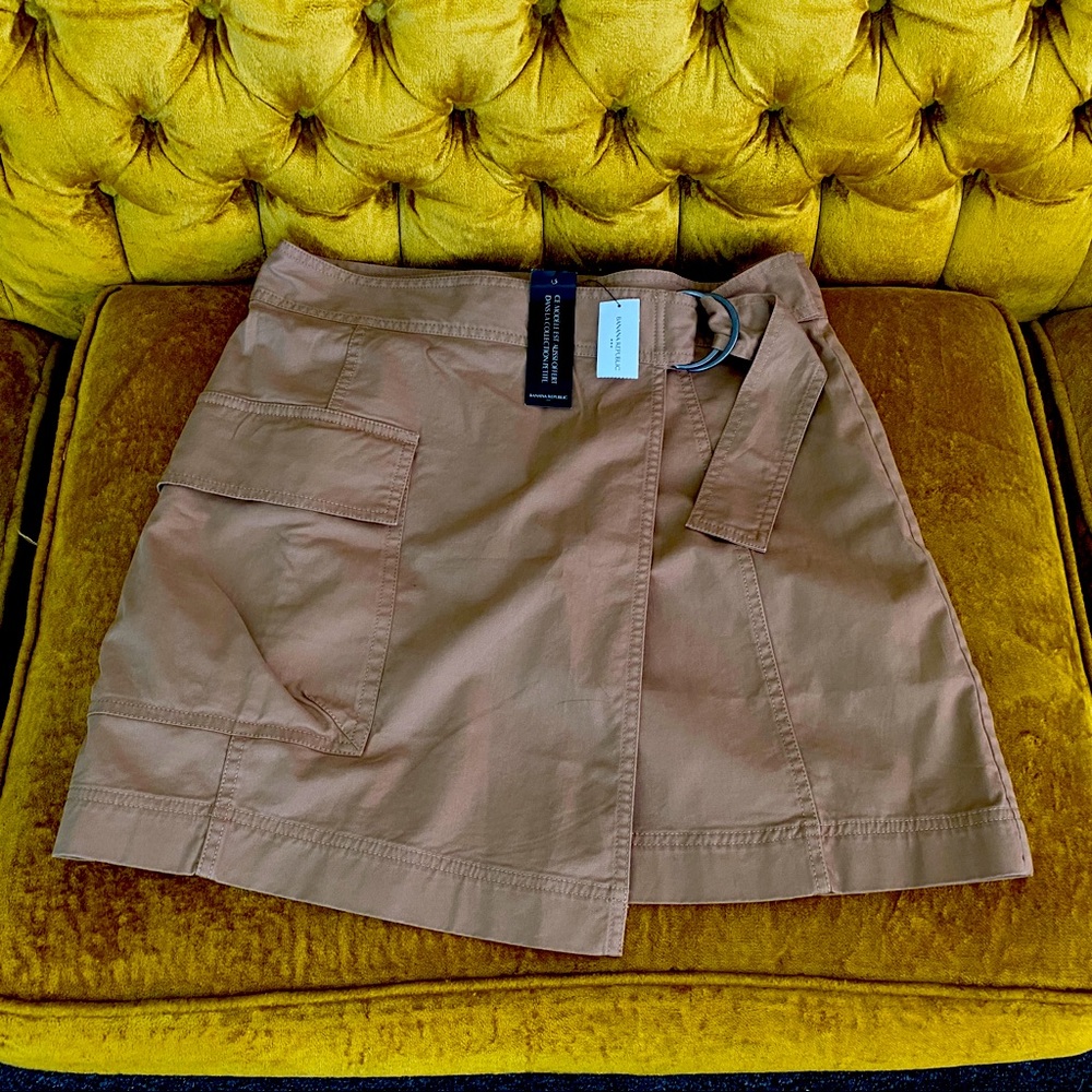 Banana Republic Khaki Utility Wrap Skirt